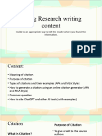 Citing Research Content
