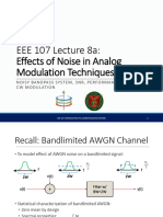 EEE 107 Lecture 8 - Effects of Noise in Analog Modulation Techniques