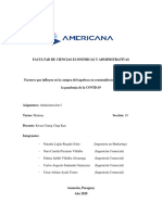 Factores Que Influyen en La Compra Del Tapaboca en Consumidores Paraguayos Durante La Pandemia de La COVID-19