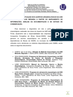 Diagnóstico e Mapeamento Acervos Nova Ponte Miranda