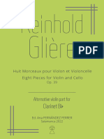 GLIERE, R. Huit Morceaux O. 39. CLARINET PART. (Ed. Ana FERNA-NDEZ FERRER)