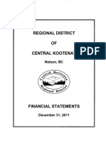 Regional District of Central Kootenay Financial Statements For 2011