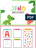 Fichas Escritura Dibujo Dinosaurios Colorido