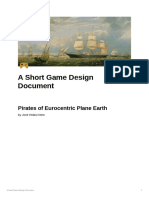 A Short Game Design Document (GDD) : Pirates of Eurocentric Plane Earth