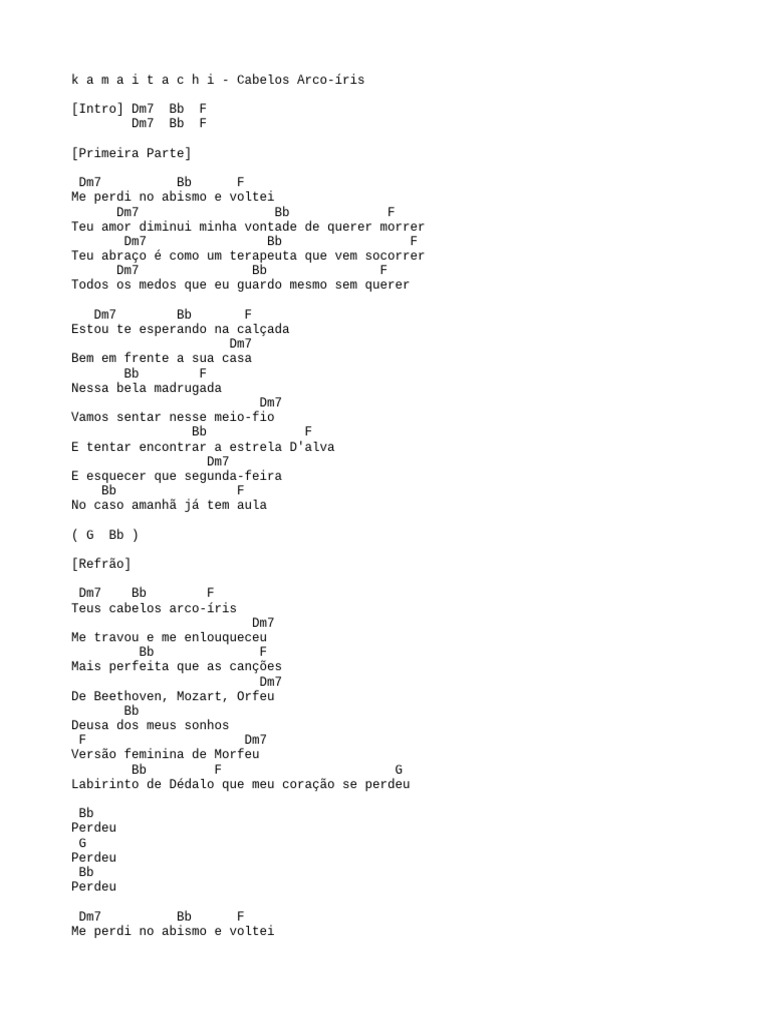 K A M A I T A C H I - Cabelos Arco-Íris | PDF, image size:768x1024