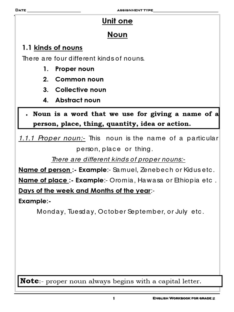 English Grade 2 | PDF | Noun | Grammatical Number