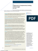 Effect of A Baby-Led Approach To Complementary Feeding On Infant Growth and Overweight A Randomized Clinical Trial