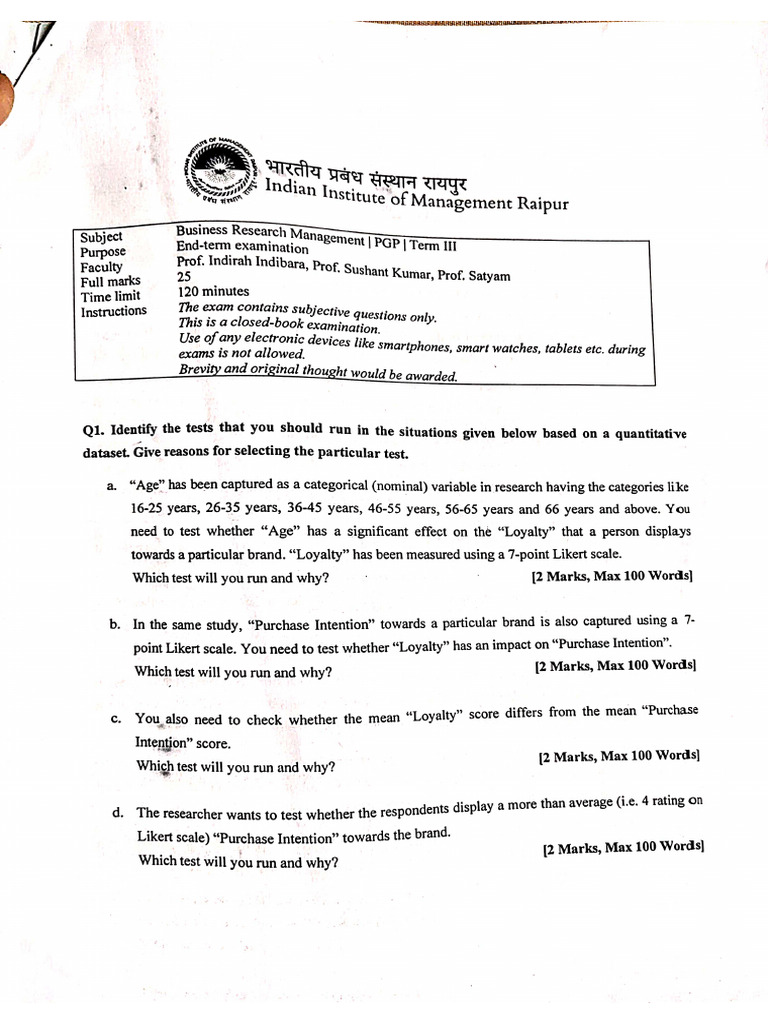 BRM End Term | PDF