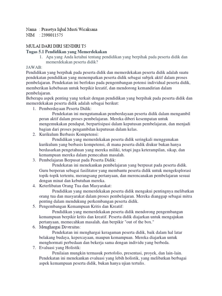 Mulai dari diri sendiri t5 pdf