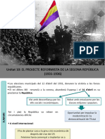 Unitat - 10 EL PROJECTE REFORMISTA DE LA SEGONA REPÚBLICA
