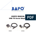 BF 810 Serial To USB Manual