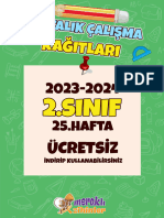 Sinif Merakli 25. Hafta Çalişmalari