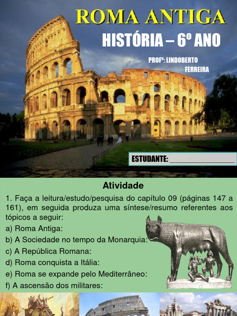 6º Ano - Roma Antiga 01 | PDF