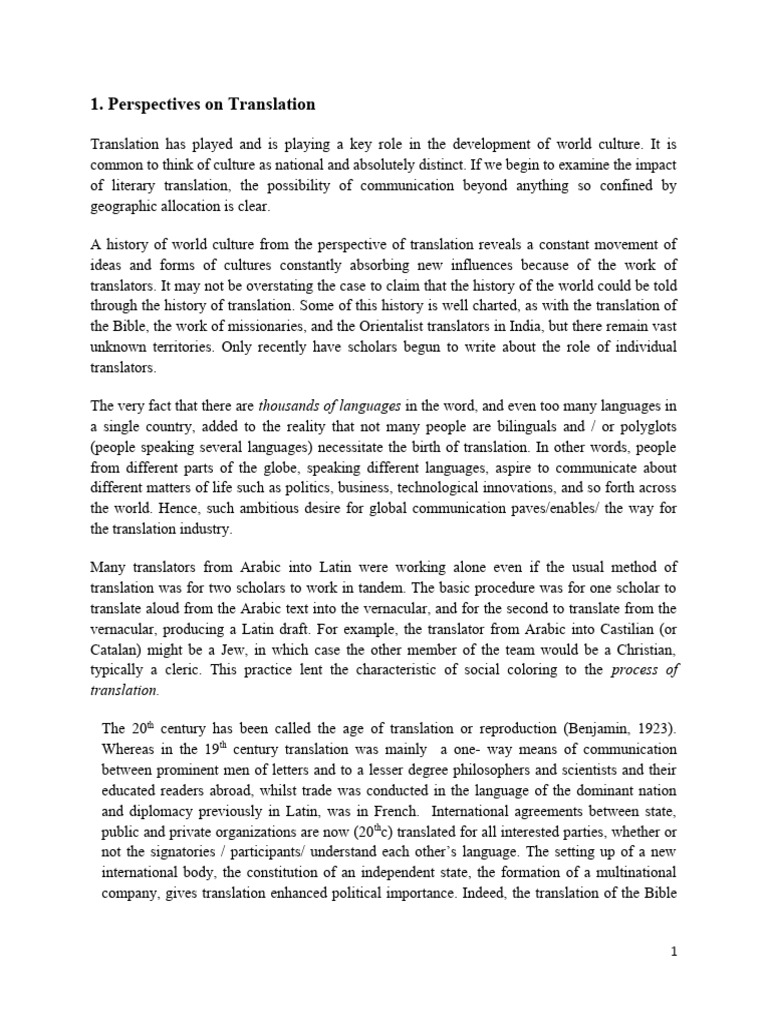 The Role of Translation in Culture | PDF | Translations | Language ...