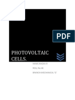 Photo Voltaic Cells