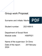 Group Work Proposal