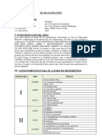 Sílabo Religión 4 y 5to de Sec. Del 2023