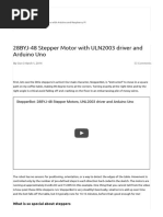 28BYJ-48 Stepper Motor With ULN2003 Driver and Arduino Uno