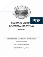 Regional District of Central Kootenay SOFI 2013