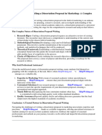 Dissertation Proposal Marketing Sample