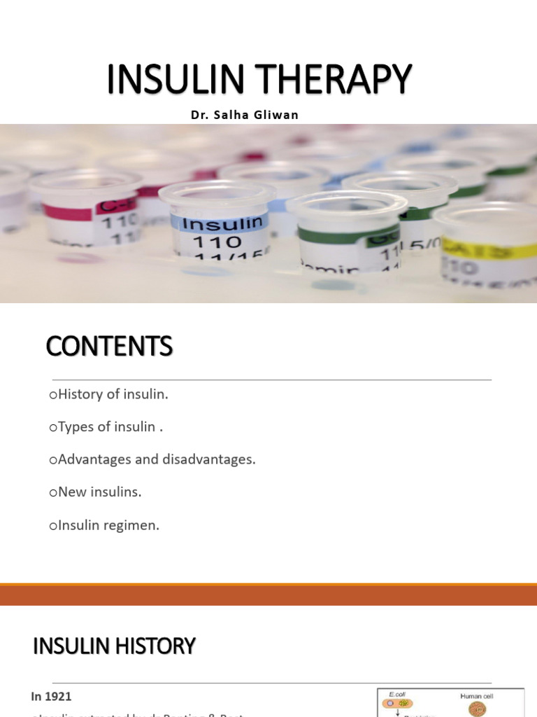 Insulin Therapy Pdf Insulin Diabetes