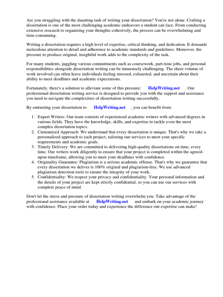 Dissertation Writing Help Online | PDF | Corporate Governance | Thesis