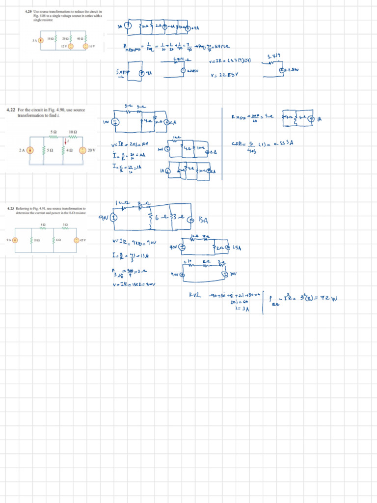Electrical Circuit Calculations Guide | PDF