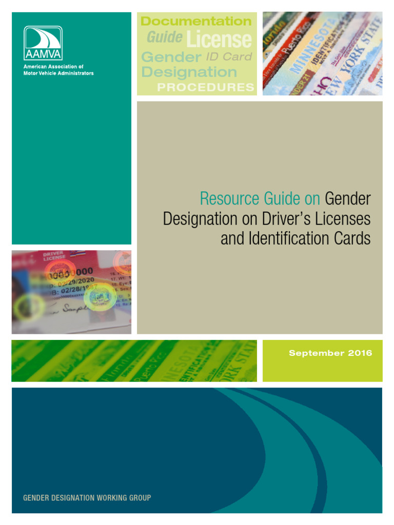 Resource Guide On Gender Designation On Driver S Licenses PDF