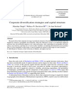 Corporate Diversification Strategies and Capital Structure: Manohar Singh, Wallace N. Davidson III, Jo-Ann Suchard