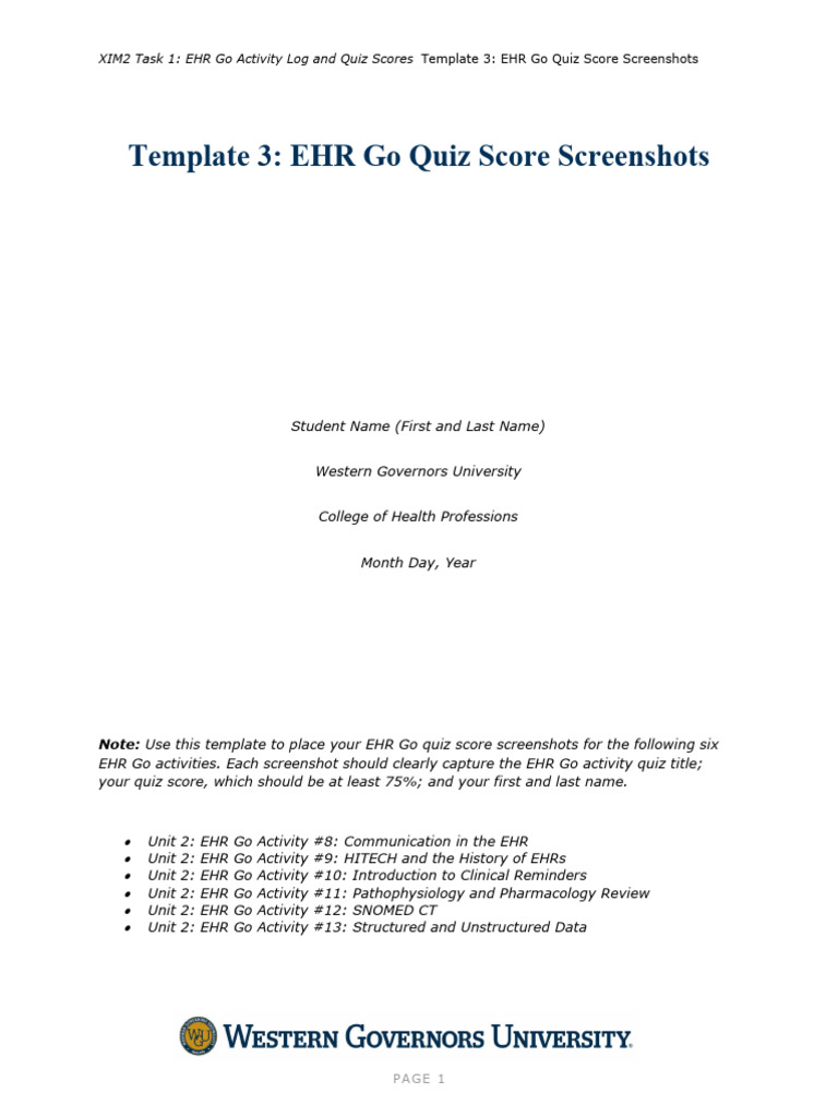Template 3 ehr go quiz score screenshots pdf