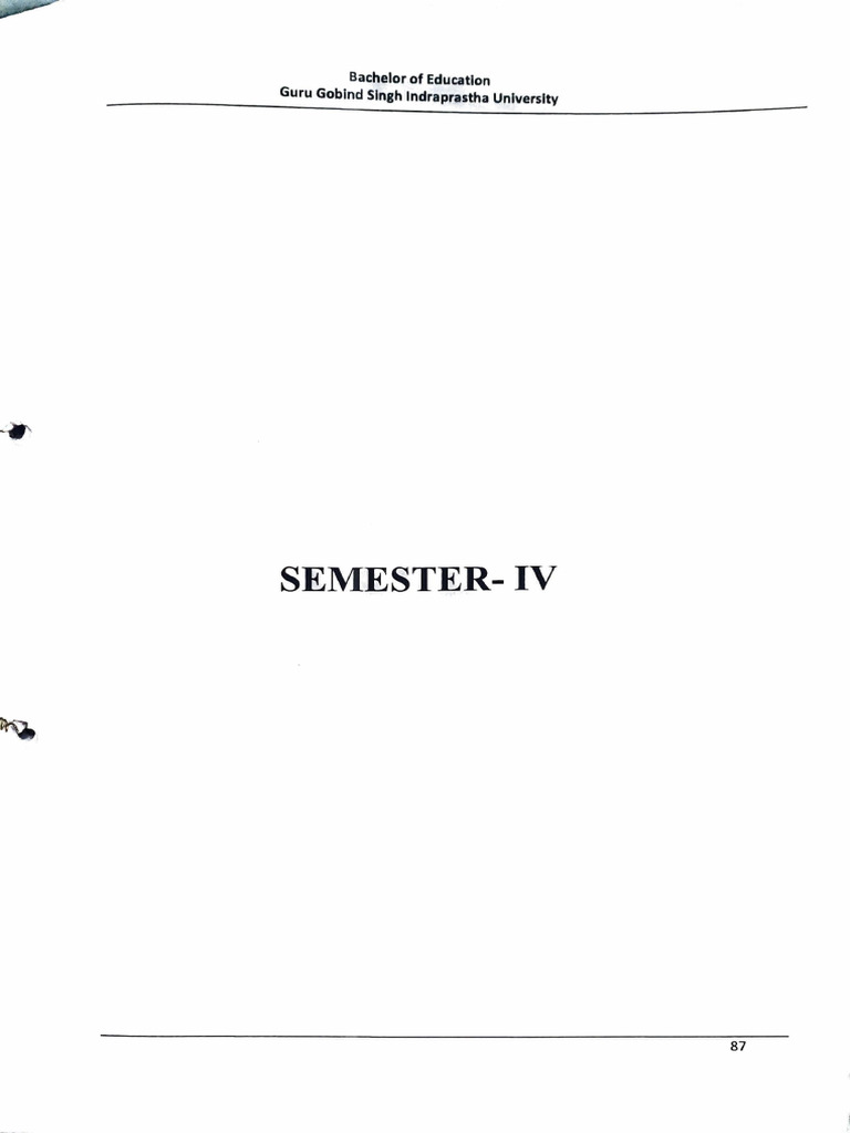 B Ed 4th Semester Syllabus Pdf Sustainability Inclusion Education