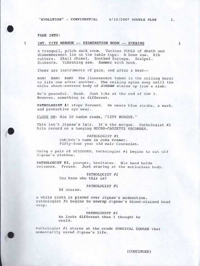 Saw IV (5-15-07) | PDF