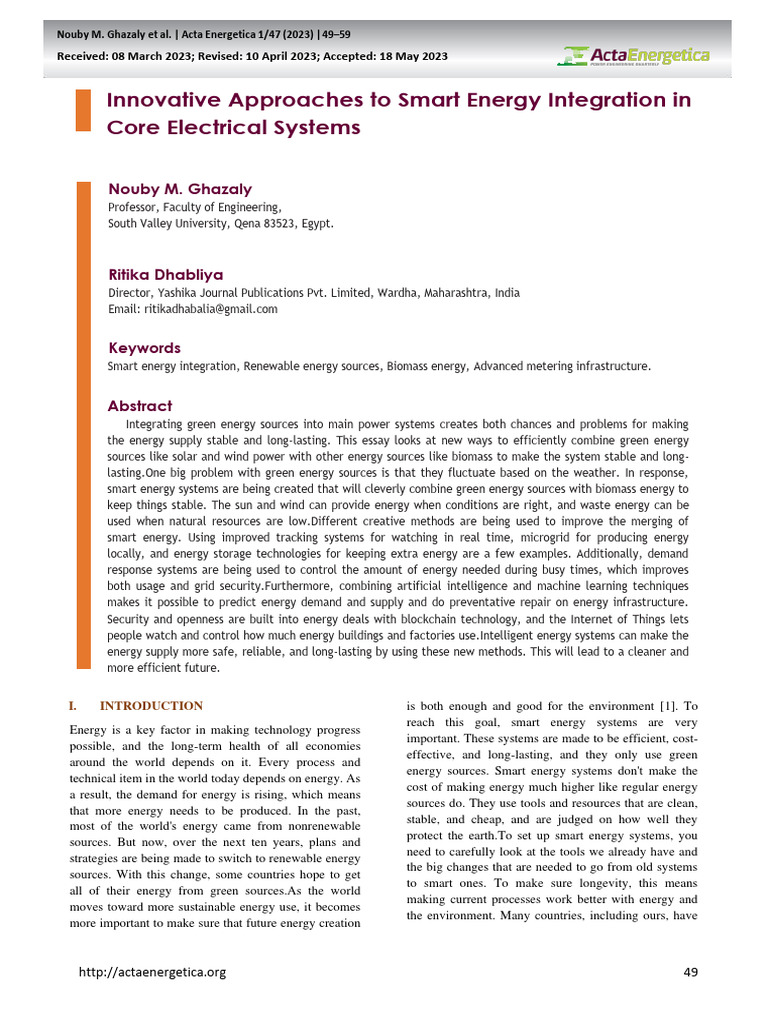 Smart Energy Integration Strategies | PDF | Smart Grid | Renewable Energy