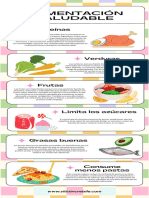 Infografía Alimentación Saludable Divertida Rosa