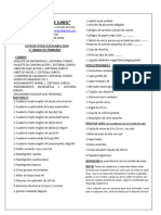 Lista de Útiles. 1° Prim