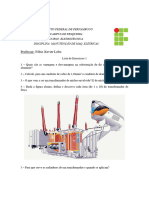 1° Lista de Manutenção