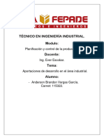 Aportacioes de Desarrollo en La Industria