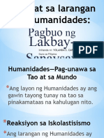 ARALIN 6 Pagsulat Sa Larangan NG Humanidades Pagbuo NG Lakbay-Sanaysay