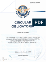 Circular Obligatoria: CO AV-21 2/07 R7