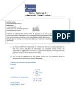 Control - 2 Inferencia Estadistica 1 Sem 2021 Pauta