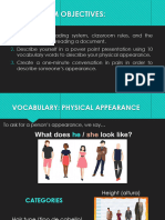Unit 1 - Vocabulary - Physical Appearance