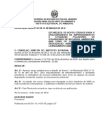 RESOLUÇÃO INEA #52 Estabelece Novos Códigos para Enquadramento de Empreendimentos e Atividades Poluidoras