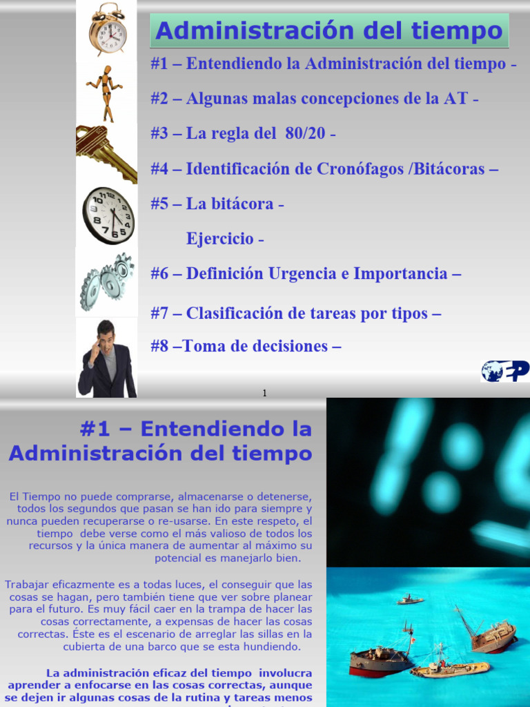 Claves para una Efectiva Administración del Tiempo | PDF | Toma de ...