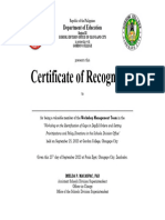 Certificate of Recognition - Co-Branding