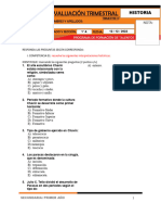 Examen Trimetral Historia Primero Virtual