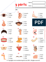 ESL Parts of The Body Picture Quiz - Compressed