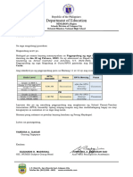 Liham Paanyaya Sa Magulang Re SPTA Meetig and Distribution of Q2 Report Cards