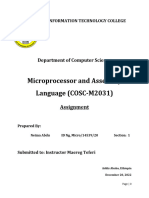 Microprocessor and Assembly Assignment