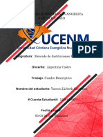 Universidad Cristiana Evangelica Nuevo Milenio: Asignatura: Mercado de Instituciones Financieras