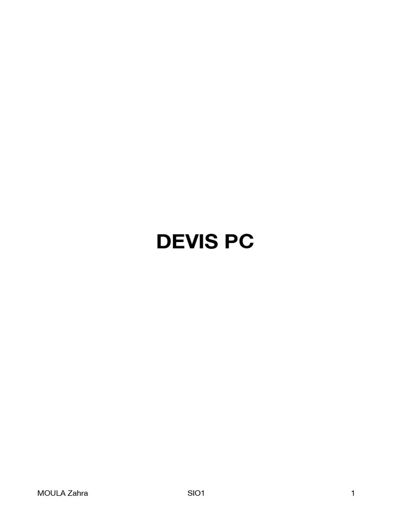 Devis pour Configuration PC CDF-Formation | PDF | Biens manufacturés ...